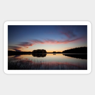 Beautiful clouds and lake landscape after sunset Sticker